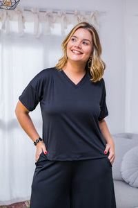 Blusa Decote V Malha Fria Estela