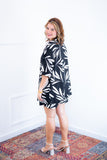 Conjunto Kimono Dora Oversized Estampado e Bermudinha em Crepinho