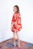 Conjunto Kimono Dora Oversized Estampado e Bermudinha em Crepinho