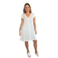 Vestido Laura - Evasê Decote V em Viscolycra