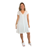 Vestido Laura - Evasê Decote V em Viscolycra