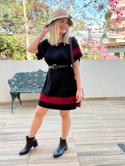 Vestido Camisetão Manga Oversized Chicago