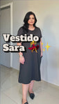 Stories de Vestido Malha Fria Midi com Manga Sara