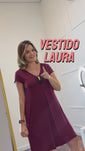 Stories de Vestido Laura - Evasê Decote V em Viscolycra